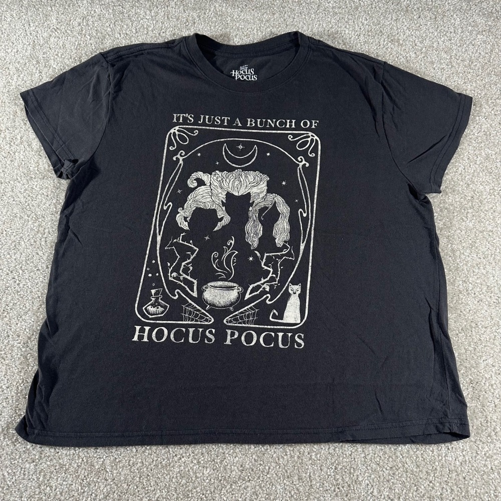 Disney Hocus Pocus Sanderson Sisters Black Graphic T-Shirt Womens XL Mad Engine